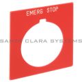 Allen Bradley 800H-W372 Legend Plate | Emerg. Stop Product Image