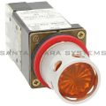 Allen Bradley 800MR-PGA16AA Small Round Illuminated Push Button Flush Head Xfmr 120V 60/50Hz Amber Lens 1 N.O. 1 N.C. Product Image