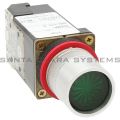Allen Bradley 800MR-QAL12GAS Small Round Illuminated Push Button Flush Head Full Voltage 12V Greem LED 1 N.C. 1 N.O. Product Image