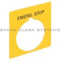 Allen Bradley 800T-X504Y Legend Plate | Emerg. Stop | Yellow Product Image
