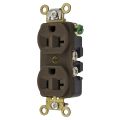 Hubbell HBL5352 Duplex Receptacle | Brown Product Image