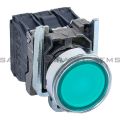Telemecanique XB4 BW33B5 green flush complete illum pushbutton Ø22 spring return 1NO+1NC 24V Product Image